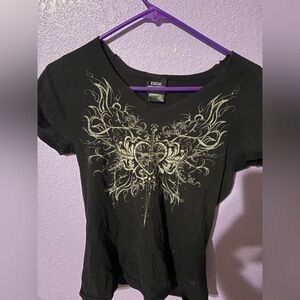 Social Collision Black Graphic Women's Tee